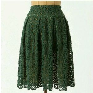 anthro moulinette sœurs | midi embroidered skirt